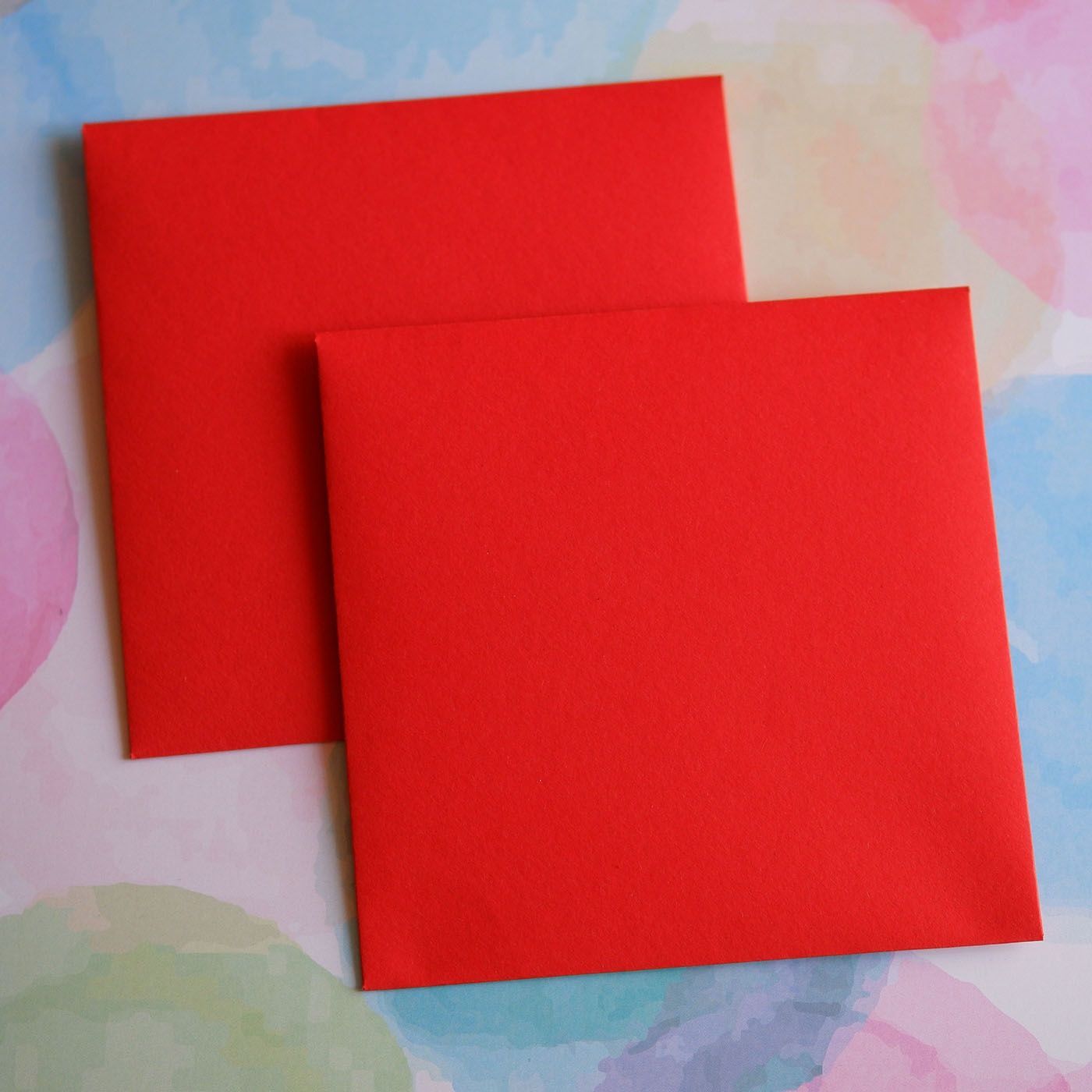 Конверт 125x125, Creative board ruby, Червоний, 120г/м2 (чистий)