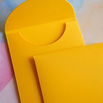 Конверт A6, 109x151 з клапаном, Creative board sun, Жовтий, 120г/м2 (чистий)
