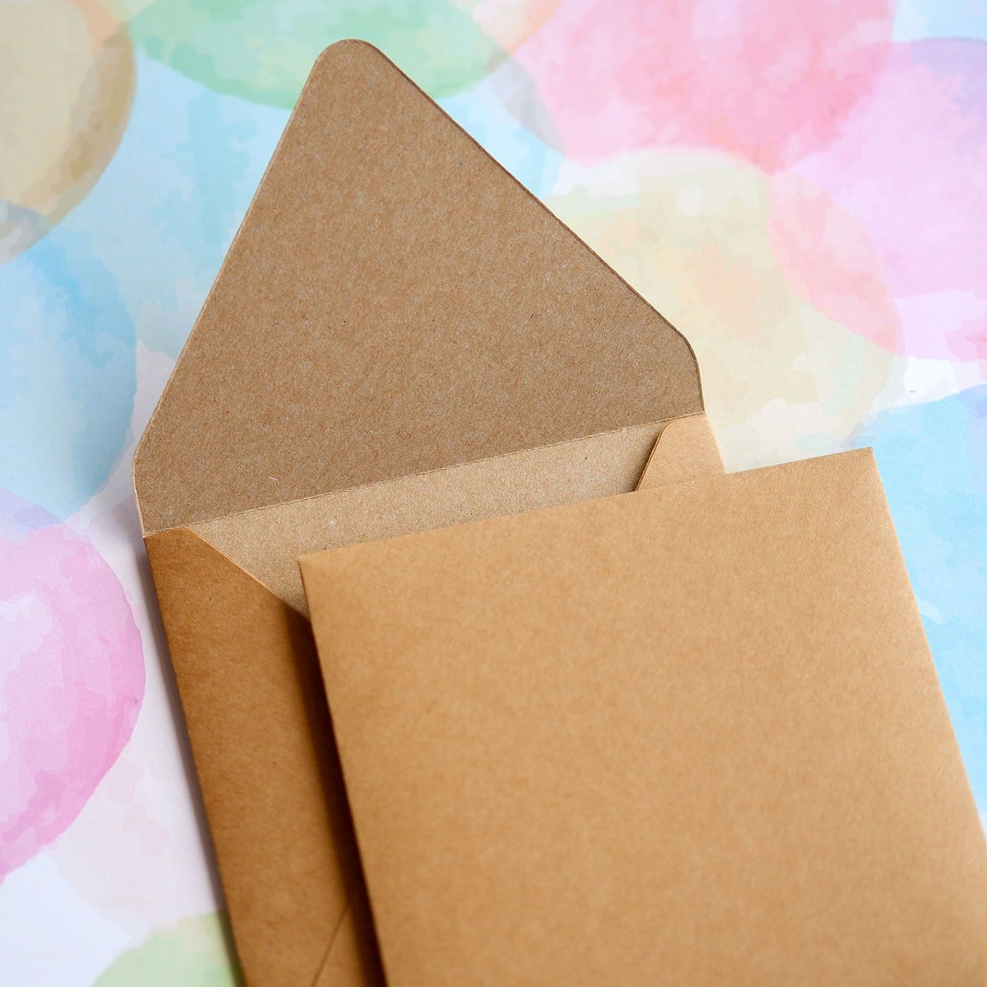 Конверт 125x125, Коричневий, крафт, 170г/м2 (чистий)
