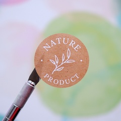 Крафтові наліпки Nature Product, 40мм