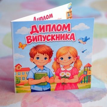 Диплом випускника дитячого саду, буклет 150х150мм, макет 2